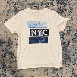 NYC Graphic Men's White T-Shirt